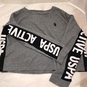 U.S. Polo Cropped Sweatshirt
